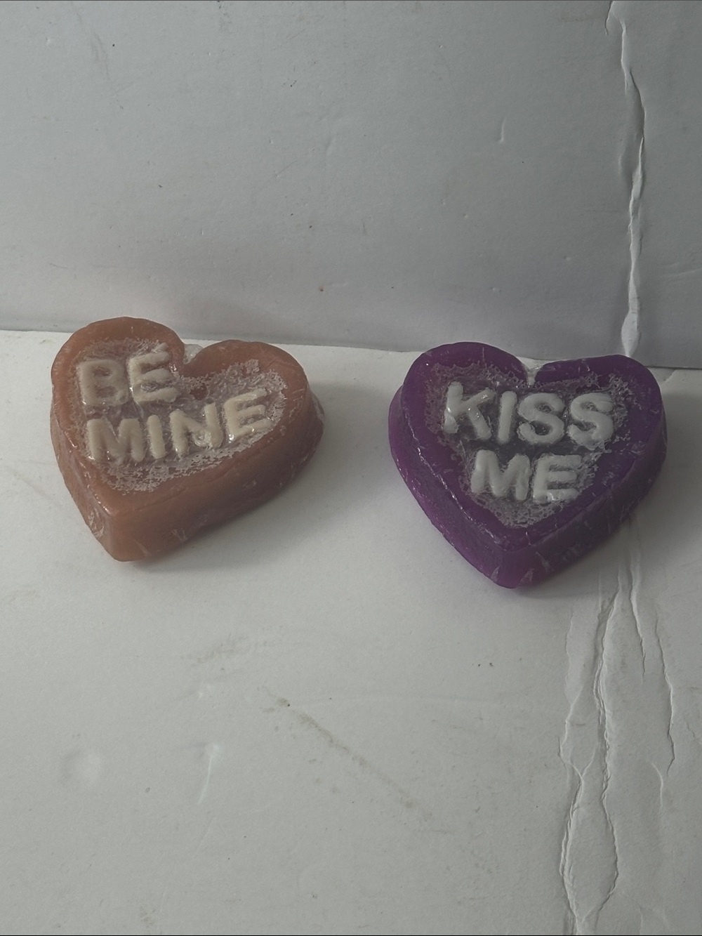 A Heart For You Heart-Shaped Kiss Me & Be Mine Set – Purple & Peach